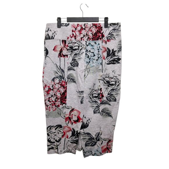 Melissa McCarthy Seven7 Gray Floral Stretchy Pencil Skirt Size 1X - Picture 3 of 4